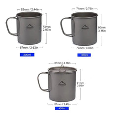 Titanium Camping Cup with Lid – Lightweight Outdoor Mug for Coffee, Tea & Cooking