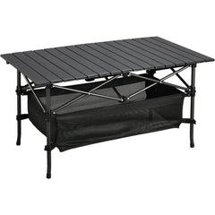 Lightweight Aluminum Folding Roll-Up Camping Table with Easy Carrying Bag for Indoor & Outdoor