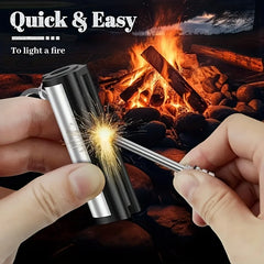 1-50pack Match Lighter, Flint Metal Match Lighter, Outdoor Camping Portable Emergency Survival Lighter, Can Light 10,000 Times