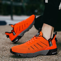 High Quality Men's Running Shoes Summer Sports Marathon Shoes Men Gym Sneakers Orange Trendy Sneakers Men zapatillas de hombre