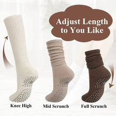 1 Pair Female Pilates Indoor Anti Slip Silicone Floor Socks Breathable Double Bar Middle Socks Fitness Dance Exercise Yoga Socks