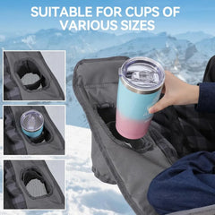 Double Camping Loveseat Chair – 800lb Capacity, Padded, Foldable with Cup Holders