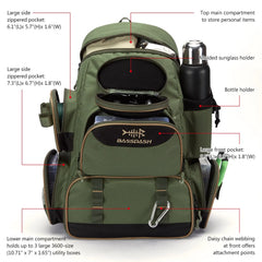 Lightweight Tactical Fishing Tackle Backpack – 600D Polyester, Multifunctional, 2 Colors