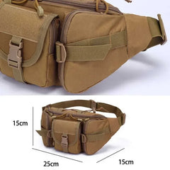 Men's Tactical Fanny Pack Nylon Waist Bag - Outdoor Sports Cycling Travel Hiking Camping Hip Pack Small Utility Belt Bag