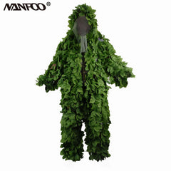 Green Leaf Camo Hunting Suit – Jacket & Pants Set, Breathable, Unisex, Fits 160–180cm