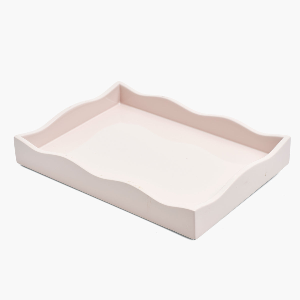 Pink Small Wave Lacquer Tray