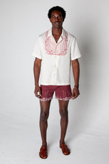 'Fruits De Mer' Swim Trunks (Burgundy)
