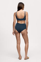 Plunge Bikini Top | Crispy Navy