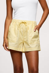Poplin Short | Lemon Stripe