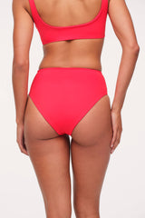 High Waist Bikini Bottom | Smooth Cayenne