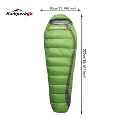 Ultra-Light Duck Down Mummy Sleeping Bag – 4-Season, Rated to 25°F