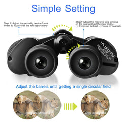 8-24x50 Zoom Binoculars – BAK-4 Prism, FMC Aspherical Lenses, Low-Light & Tripod Ready