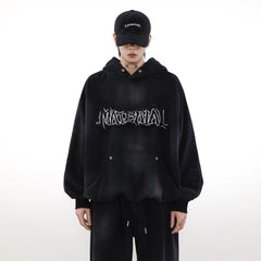 American Vintage Distressed Graffiti Hoodie