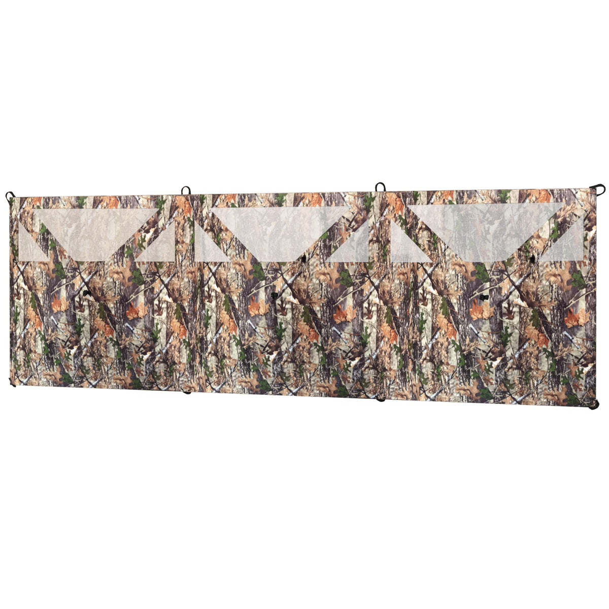 3-Panel Pop-Up Hunting Blind | 176" One-Way See-Through Camo Blind with Storage Pockets