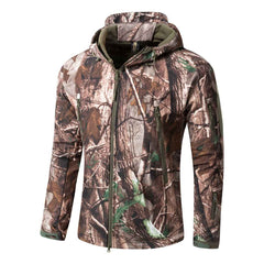 Men's Softshell Fleece Camouflage Jacket – Warm Winter Outdoor Jacket