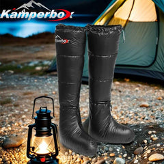 Down Insulated Camping Socks – Sleeping Bag Booties for Cold Nights