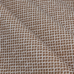 Chestnut Brown Lotus Flower Fabric