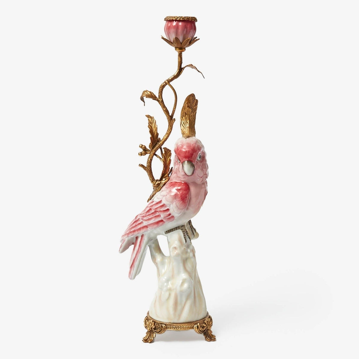 Pink Cockatiel Candle Holder