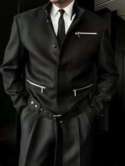 Black Biker Long Sleeve Jacket