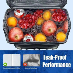Insulated Cooler Backpack 36-Can | 25L Leakproof with Bottle Opener – Grey