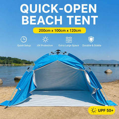 Beach Sun Shelter Tent | Portable Pop-Up Tent for Fishing, Camping & Travel