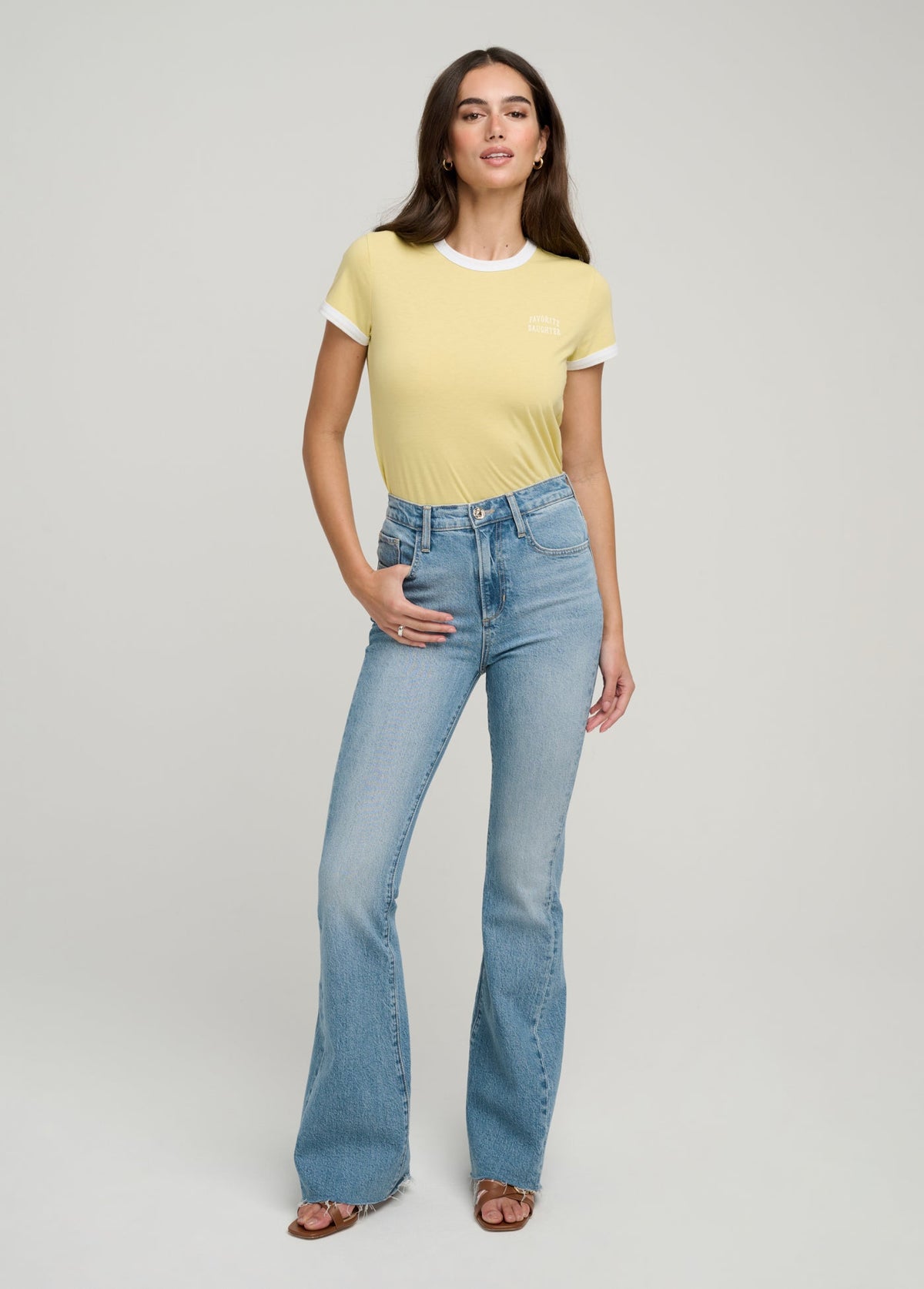 THE SHORTIE VALENTINA HIGH RISE FLARE