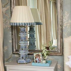 Duck-egg Blue Small Scalloped Lacquer Tray