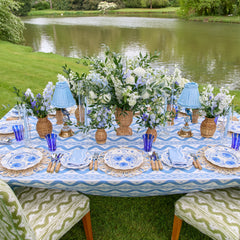Blue Flowers Dinner & Starter Plates (Set of 8)