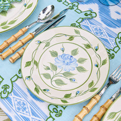 Blue Rose Bud Starter Plates (Set of 4)