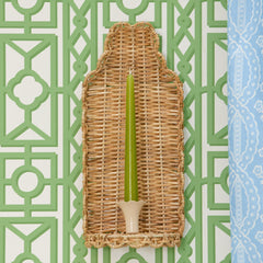 Rattan Candle Sconce