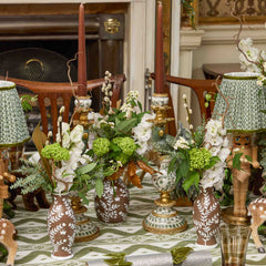 Chocolate Hand Painted Tole Bud Vases (Set of 3)