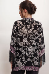 Johnny Was Black Edina Fringe Blouse C19624-6