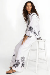 Johnny Was JWLA White Addison Drawstring Wide Leg Pant J69823-E