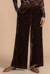 Johnny Was JWLA Brown Wide Leg Velvet Pant J65025-8