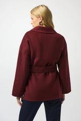 Joseph Ribkoff Belted Short Wrap Kimono Coat 253952