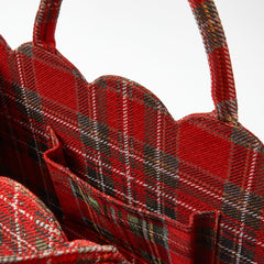 Mrs. Alice Tote Bag (Red Tartan)