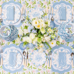 Blue Serena Appliqué Placemats & Napkins (Set of 4)