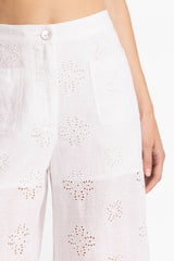Johnny Was Jade White Dolores Wide Leg Pant L60125-5