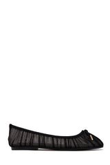 Hailey Mesh Ballet Flats - Black
