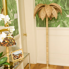 Rattan Palm Tree Floor Lamp