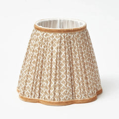 Bamboo Short Rechargeable Lamp with Putty Lotus Shade (18cm)