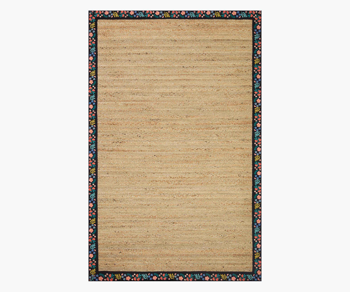 Costa Wildwood Jute Rug - Natural & Black