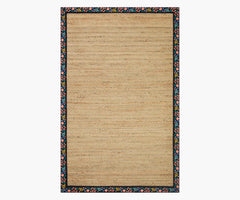 Costa Wildwood Jute Rug - Natural & Black