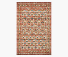 Courtyard Hadley Printed Rug - Terracotta
