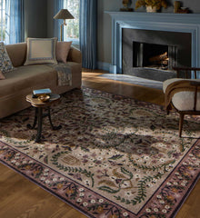 Canopy Edie Printed Rug - Aubergine