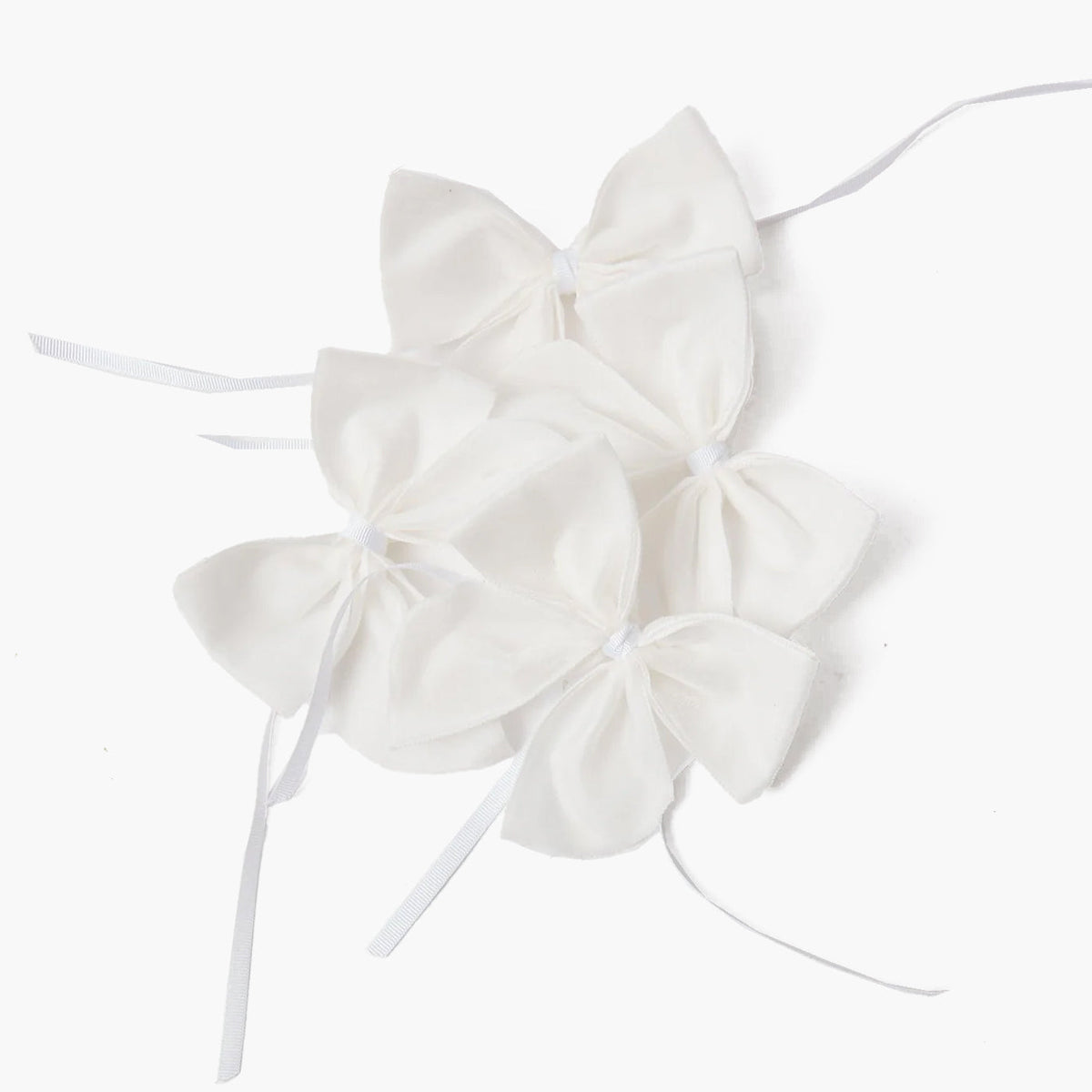 Snow White Velvet Napkin Bows (Set of 4)