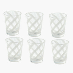 White Swirl Outdoor Glasses (Set of 6)