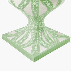 Green Floral Ikat Urn