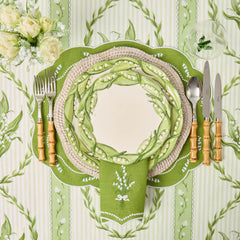 Green Lily of the Valley Eloise Linen Napkins (Set of 4)