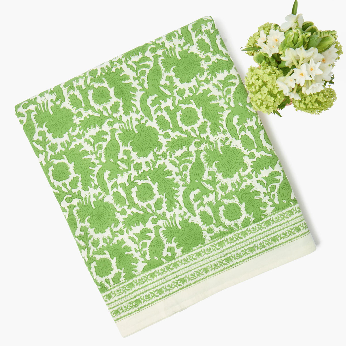 Spring Green Pheasant Tablecloth